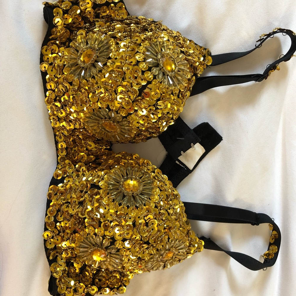 Rave Sequin Gold Top